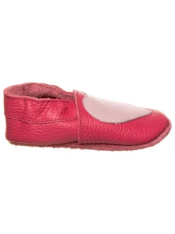 Skórzane buty w kolorze różowym do raczkowania