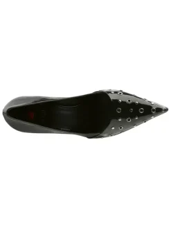 Skórzane czółenka w kolorze czarnym