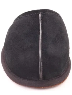 Skórzane kapcie "Scuff" w kolorze czarnym