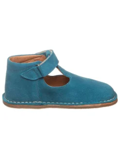 Skórzane półbuty w kolorze niebieskim