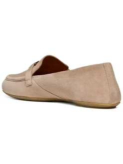Skórzane slippersy "Palmaria" w kolorze beżowym