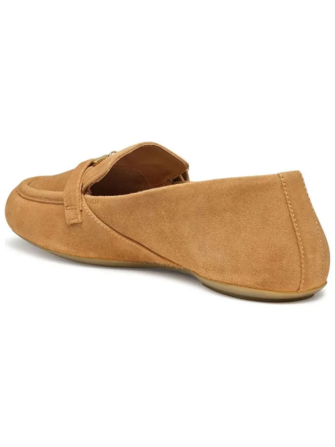 Skórzane slippersy "Palmaria" w kolorze jasnobrązowym