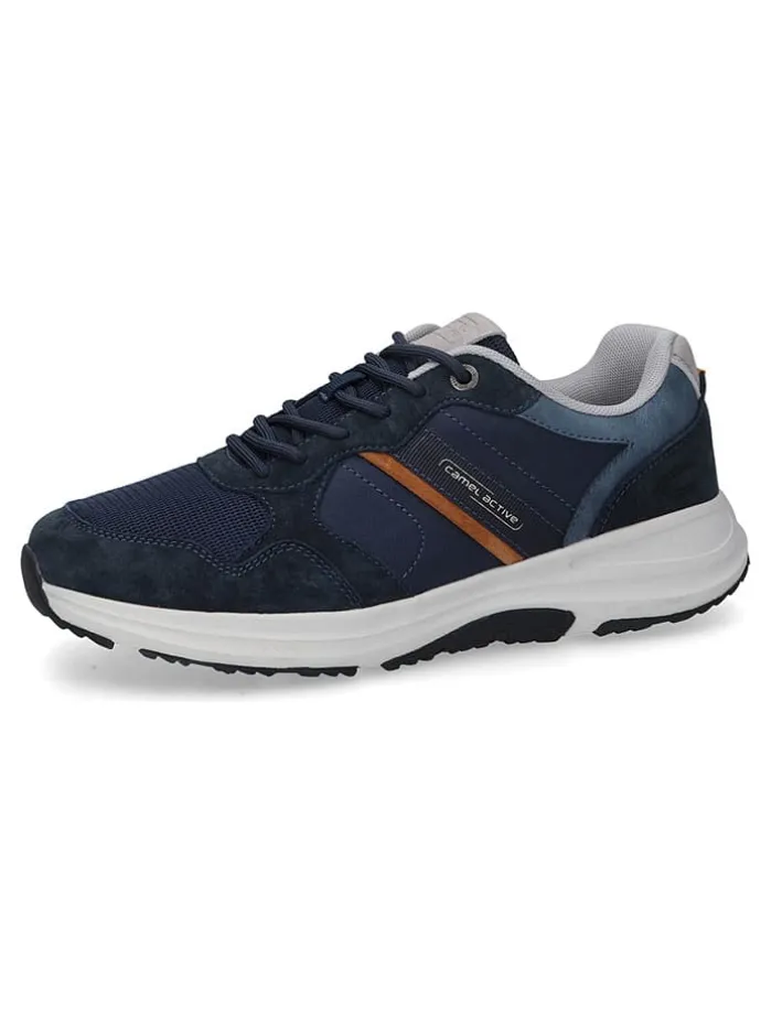 Skórzane sneakersy "Connect" w kolorze granatowym