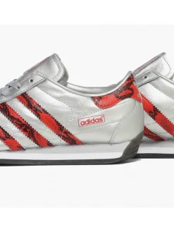 Skórzane sneakersy "Country Japan" w kolorze srebrnym