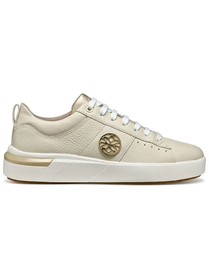 Skórzane sneakersy "Dalyla" w kolorze kremowym