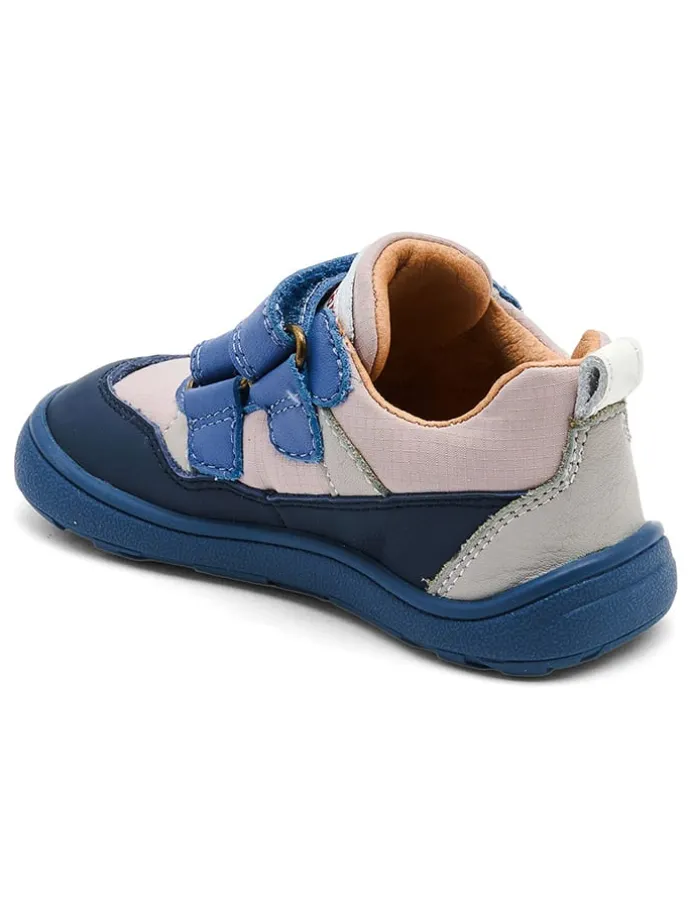 Skórzane sneakersy "Elroy" w kolorze niebiesko-beżowym