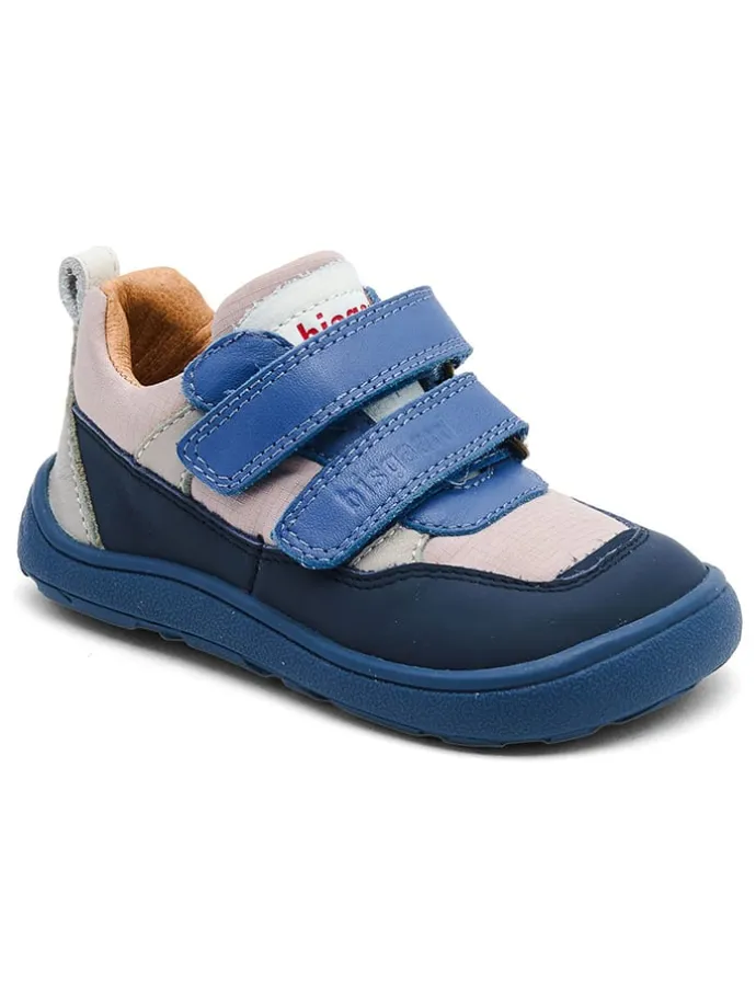 Skórzane sneakersy "Elroy" w kolorze niebiesko-beżowym