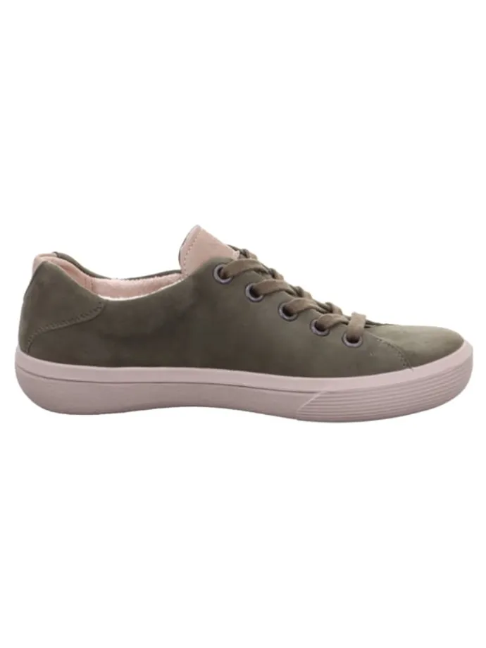 Skórzane sneakersy "Fresh" w kolorze khaki