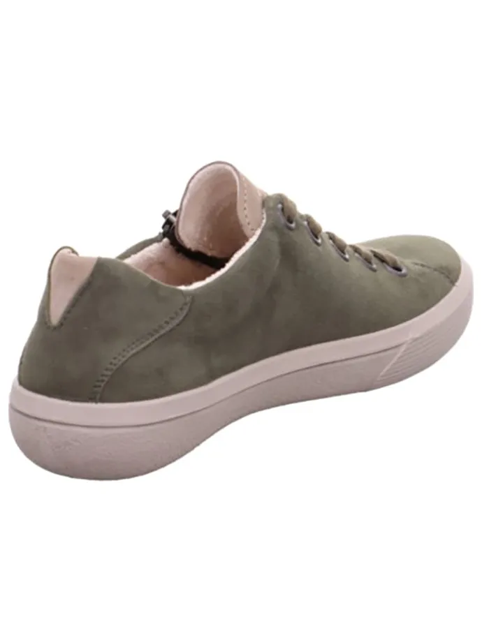 Skórzane sneakersy "Fresh" w kolorze khaki