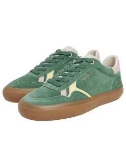 Skórzane sneakersy "Travis Retro" w kolorze zielonym