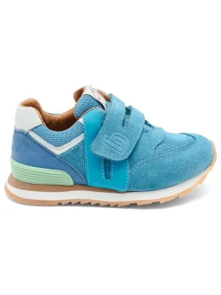 Skórzane sneakersy "Winston" w kolorze błękitnym