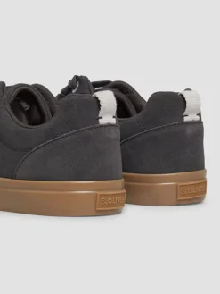 Skórzane sneakersy w kolorze antracytowym