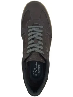 Skórzane sneakersy w kolorze antracytowym