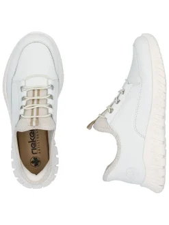 Skórzane sneakersy w kolorze białym