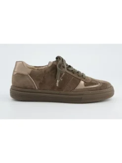 Skórzane sneakersy w kolorze brązowym