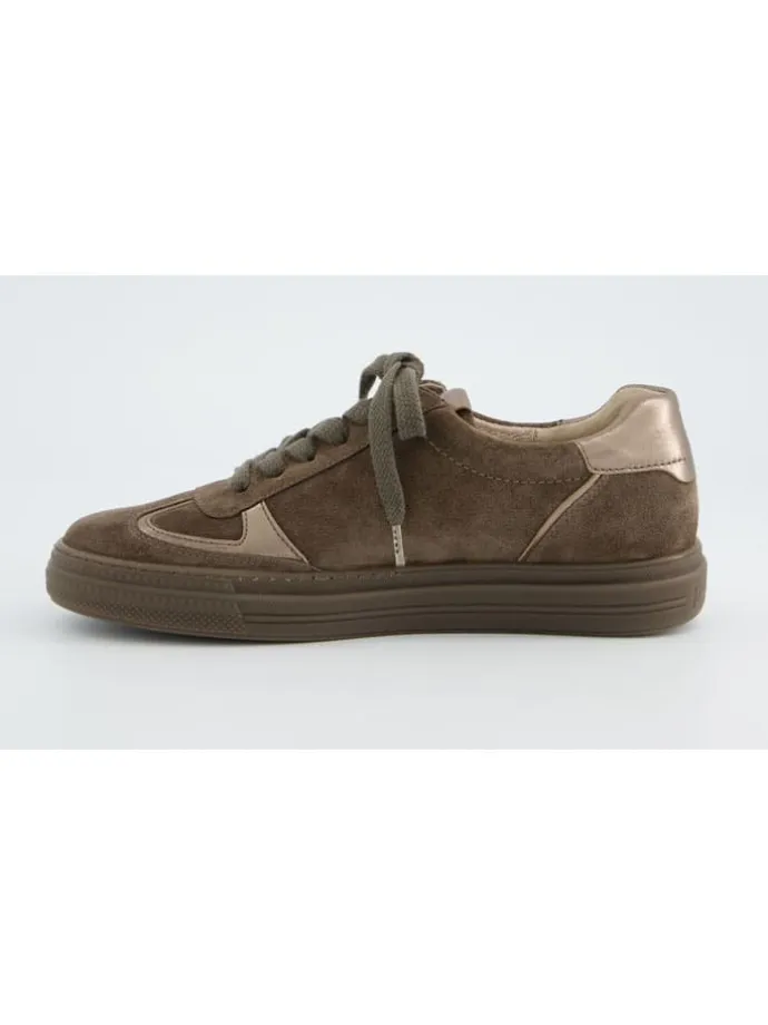 Skórzane sneakersy w kolorze brązowym