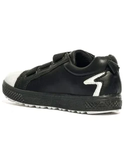 Skórzane sneakersy w kolorze czarnym