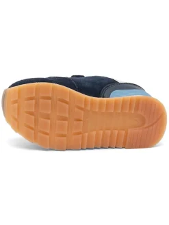 Skórzane sneakersy w kolorze granatowym