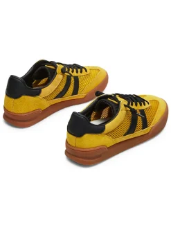 Skórzane sneakersy w kolorze żółto-czarnym