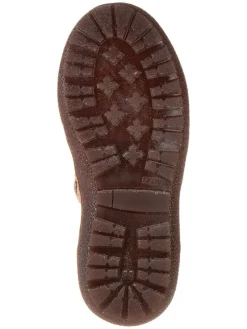 Skórzane sztyblety w kolorze beżowym