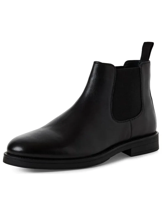 Skórzane sztyblety w kolorze czarnym