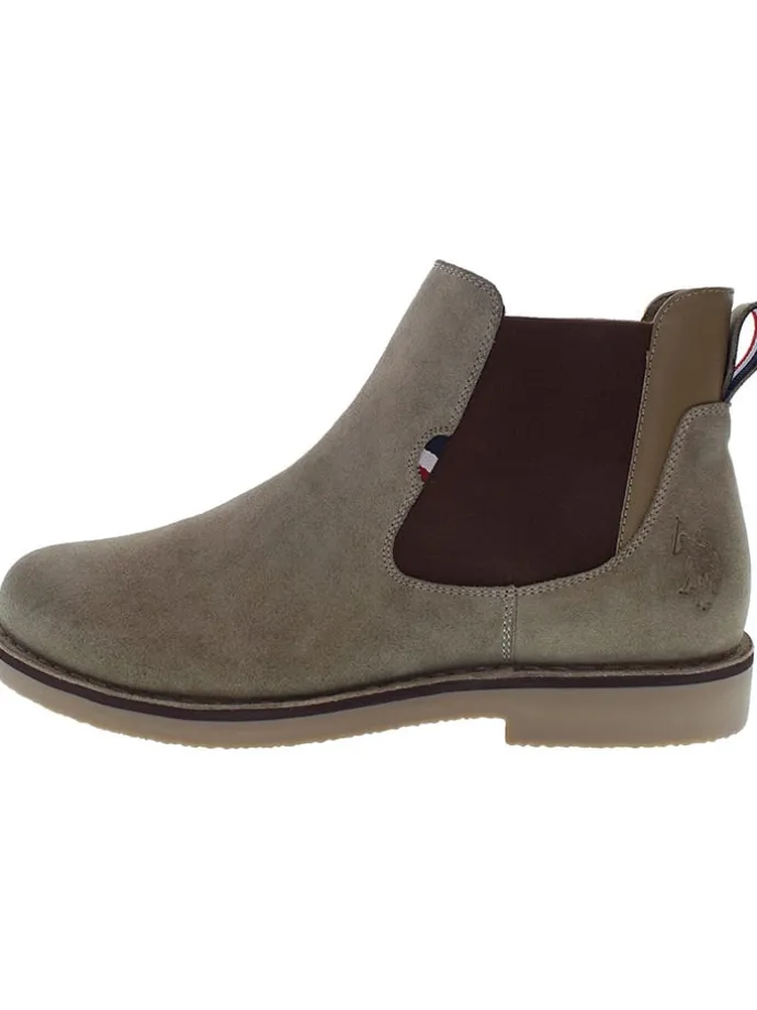 Skórzane sztyblety w kolorze khaki