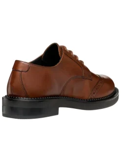 Skórzane trzewiki "Serilda" w kolorze jasnobrązowym