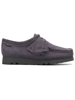 Skórzane trzewiki "Wallabee.GTX" w kolorze fioletowym
