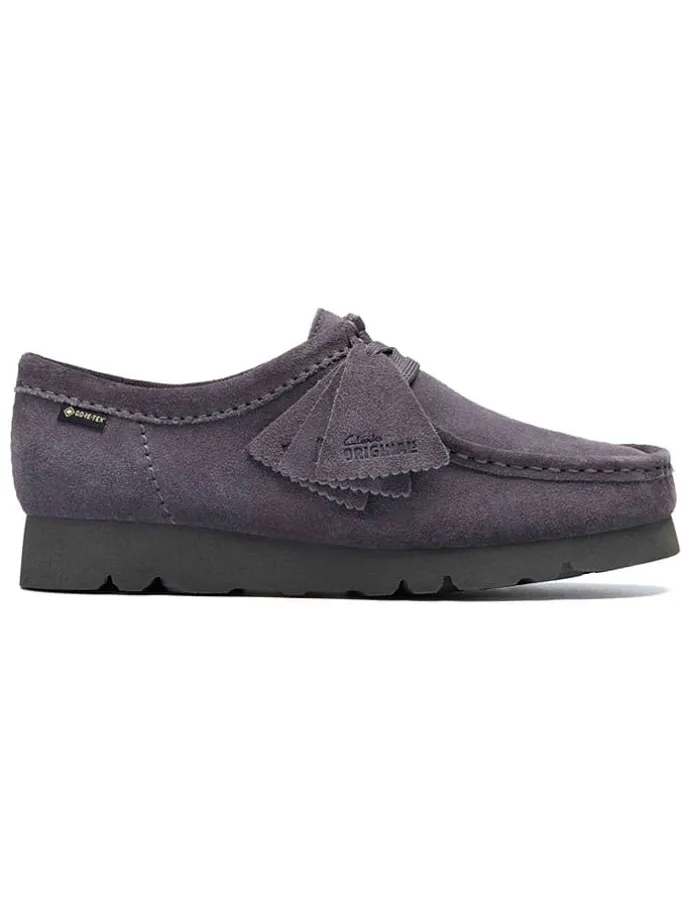 Skórzane trzewiki "Wallabee.GTX" w kolorze fioletowym