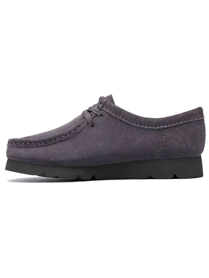 Skórzane trzewiki "Wallabee.GTX" w kolorze fioletowym