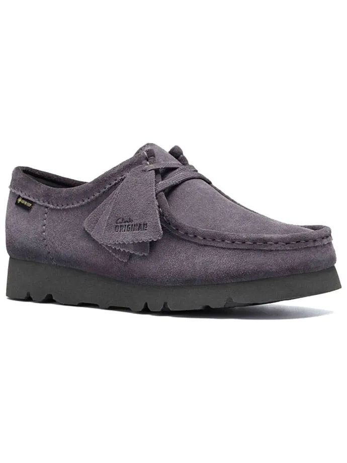 Skórzane trzewiki "Wallabee.GTX" w kolorze fioletowym