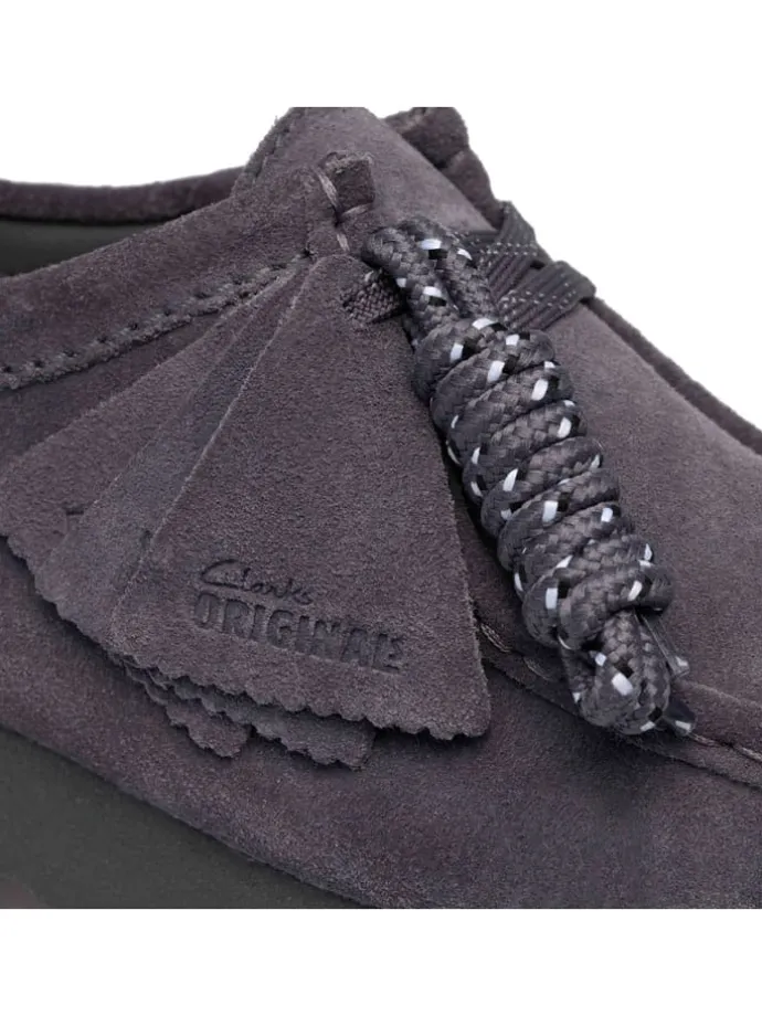 Skórzane trzewiki "Wallabee.GTX" w kolorze fioletowym
