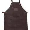 Skórzany fartuch w kolorze ciemnobrązowym do grilowania - 63 x 85 x 0,50 cm
