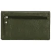 Skórzany portfel w kolorze khaki - 16 x 9 cm