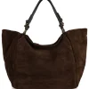 Skórzany shopper bag "Gimignano" w kolorze brązowym - 45 x 50 x 20 cm