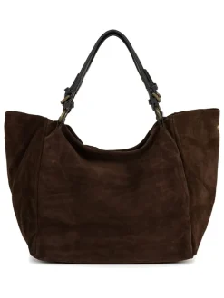 Skórzany shopper bag "Gimignano" w kolorze brązowym - 45 x 50 x 20 cm