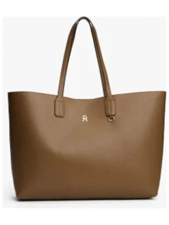 Skórzany shopper bag w kolorze jasnobrązowym - 51 x 33 x 15 cm