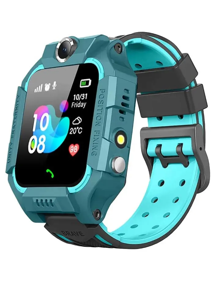 Smartwatch w kolorze zielono-niebieskim
