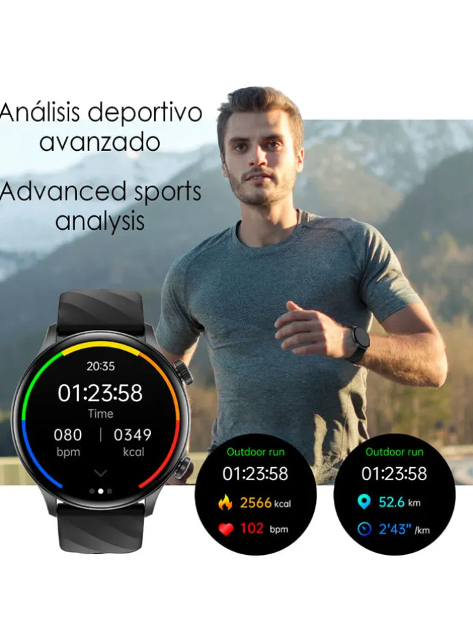 Smartwatch "ZW63" w kolorze złoto-kremowym