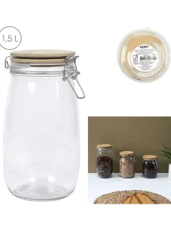Słoik w kolorze jasnobrązowym - 1,5 l