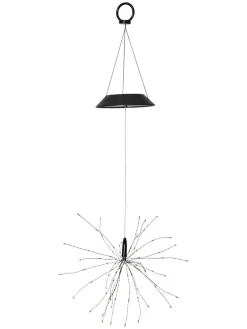 Solarna dekoracyjna zawieszka LED "Firework" w kolorze czarnym - 26 x 45 cm