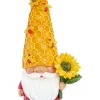 Solarna figurka ogrodowa w kolorze żółtym - 15 x 29,8 x 10 cm