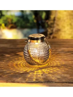 Solarna lampa dekoracyjna LED w kolorze ciepłej bieli - wys. 12,5 x Ø 10,5 cm
