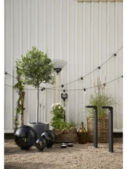 Solarna lampa LED "Vici" w kolorze czarnym - wys. 80 cm