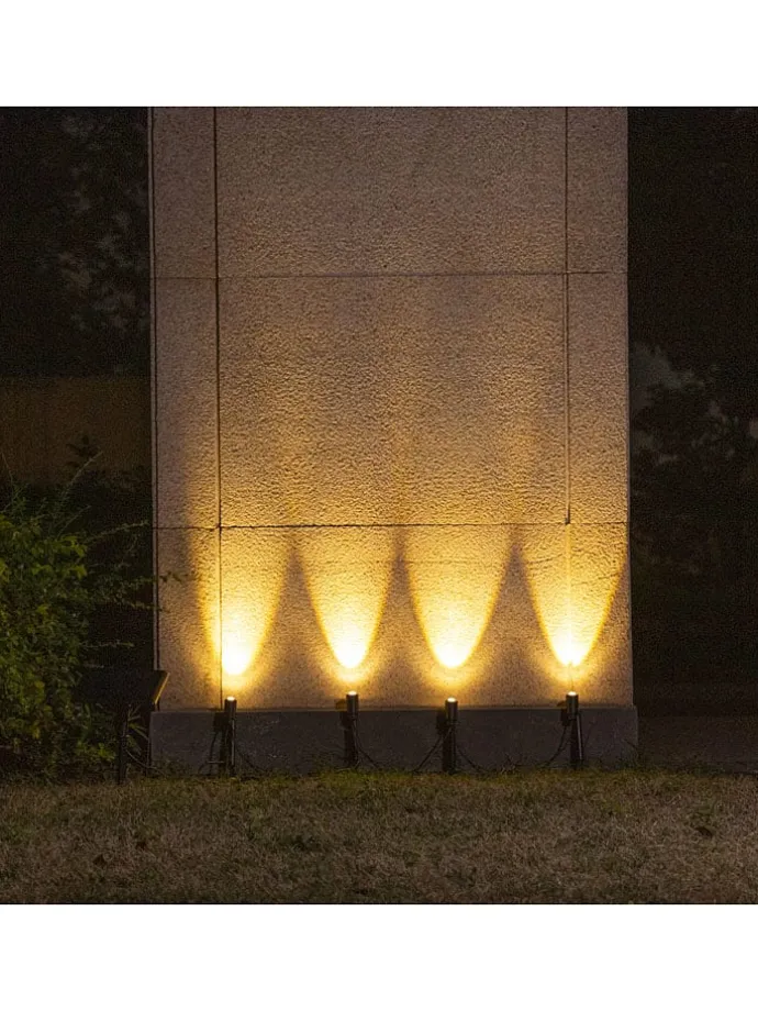 Solarna lampa najazdowa "Mini Roundy" w kolorze czarnym - 14,3 x 28,2 x 8,7 cm
