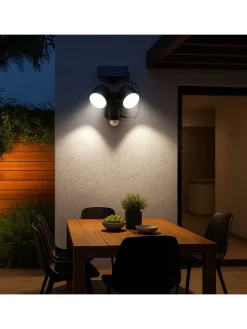 Solarna lampa zewnętrzna LED w kolorze zimnej bieli - 13,9 x 14,5 x 15,4 cm