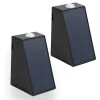 Solarne lampy zewnętrzne LED (2 szt.) w kolorze czarnym - 7,5 x 11,5 x 8 cm