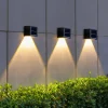 Solarne lampy zewnętrzne LED (4 szt.) w kolorze czarnym - 9,5 x 6,2 x 8 cm