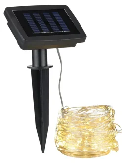 Solarny łańcuch świetlny LED w kolorze ciepłej bieli - dł. 2000 cm