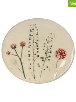 Spodki (2 szt.) "Field Flower" w kolorze beżowym - Ø 10,2 cm